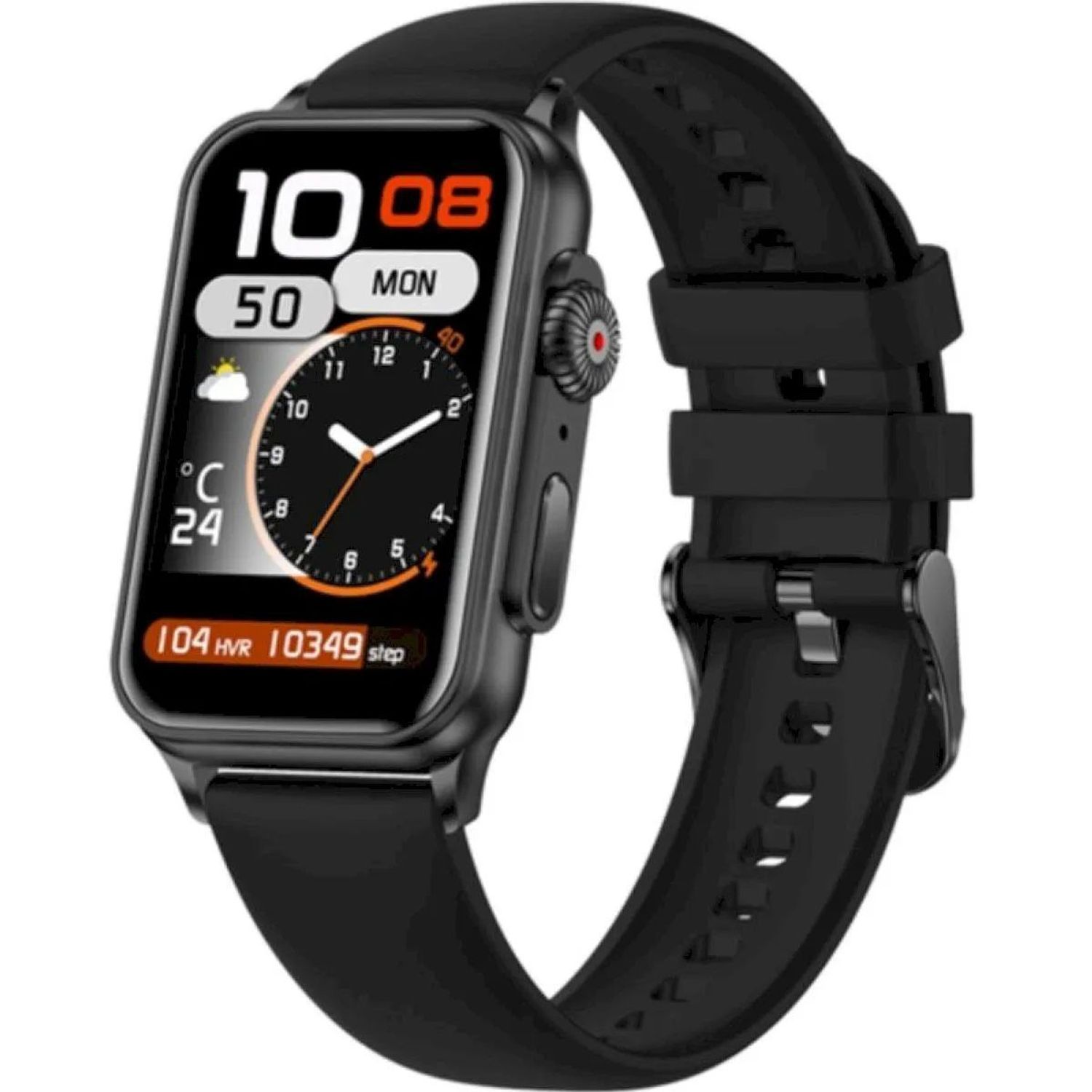 Zegarek Smartwatch Rubicon czarny silikonowy pasek RNCF06  z rozmowami (3).jpg